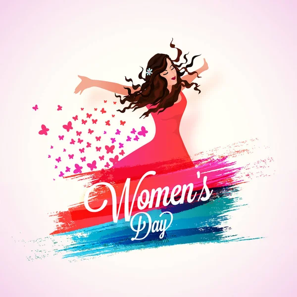 Diseño de celebración del Día de la Mujer Feliz . — Vector de stock