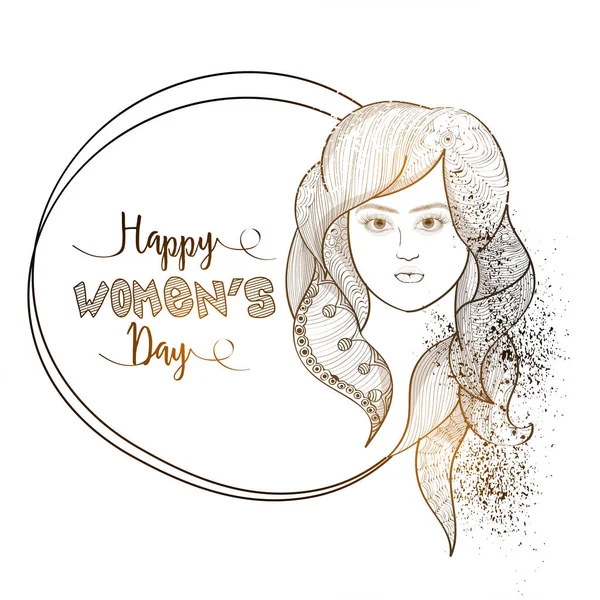 Happy Women's Day viering ontwerp. — Stockvector