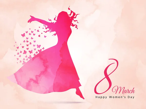 Happy Women 's Day celebration design . — стоковый вектор