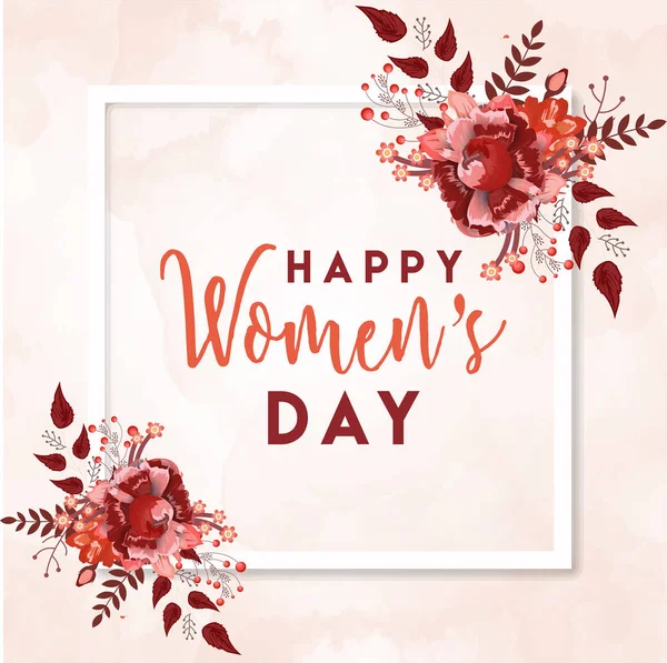 Happy Women 's Day Design de sărbătoare . — Vector de stoc
