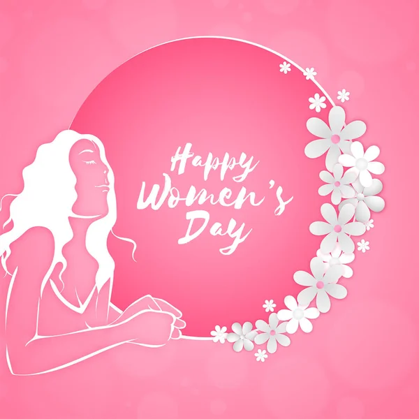 Diseño de celebración del Día de la Mujer Feliz . — Vector de stock