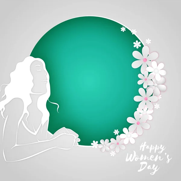 Diseño de celebración del Día de la Mujer Feliz . — Vector de stock