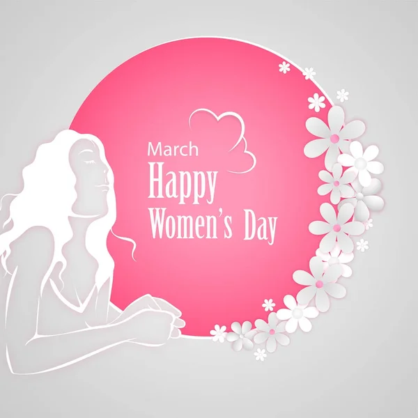 Diseño de celebración del Día de la Mujer Feliz . — Vector de stock