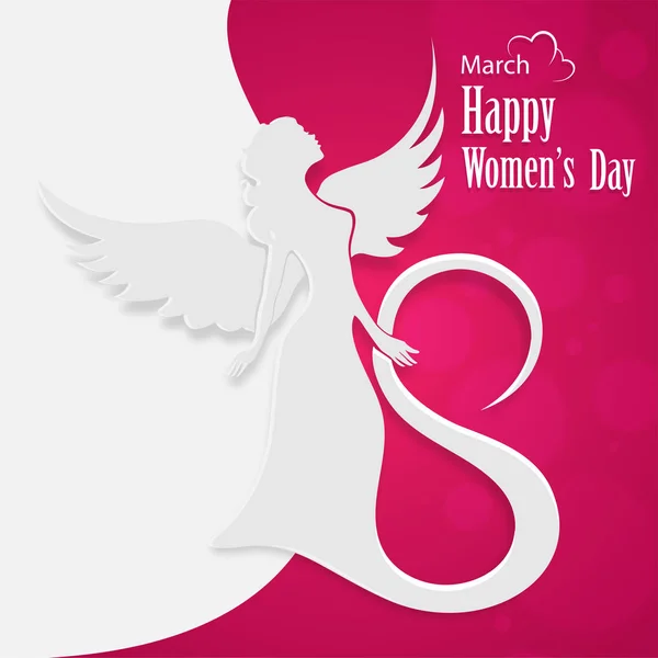 Happy Women 's Day celebration design . — стоковый вектор