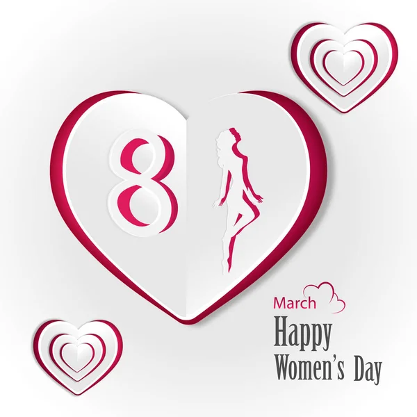 Happy Women 's Day Design de sărbătoare . — Vector de stoc