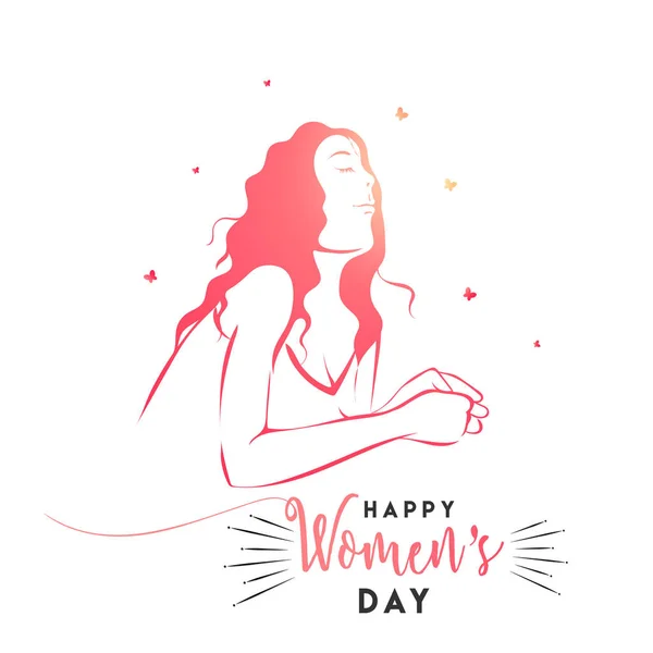 Glad Women's Day firande design. — Stock vektor