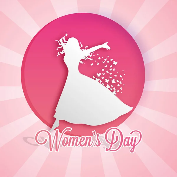 Happy Women 's Day celebration design . — стоковый вектор