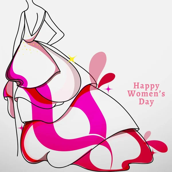 Diseño de celebración del Día de la Mujer Feliz . — Vector de stock