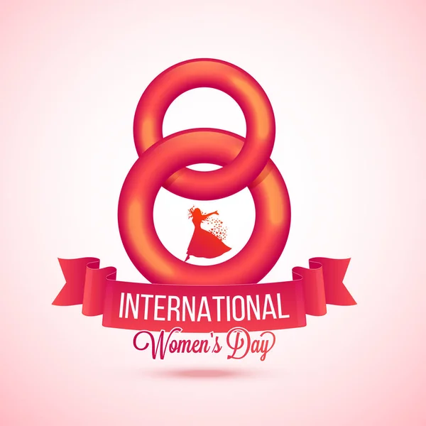 Happy Women's Day celebration design. — Stock Vector