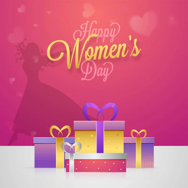 Happy Women 's Day Design de sărbătoare . — Vector de stoc