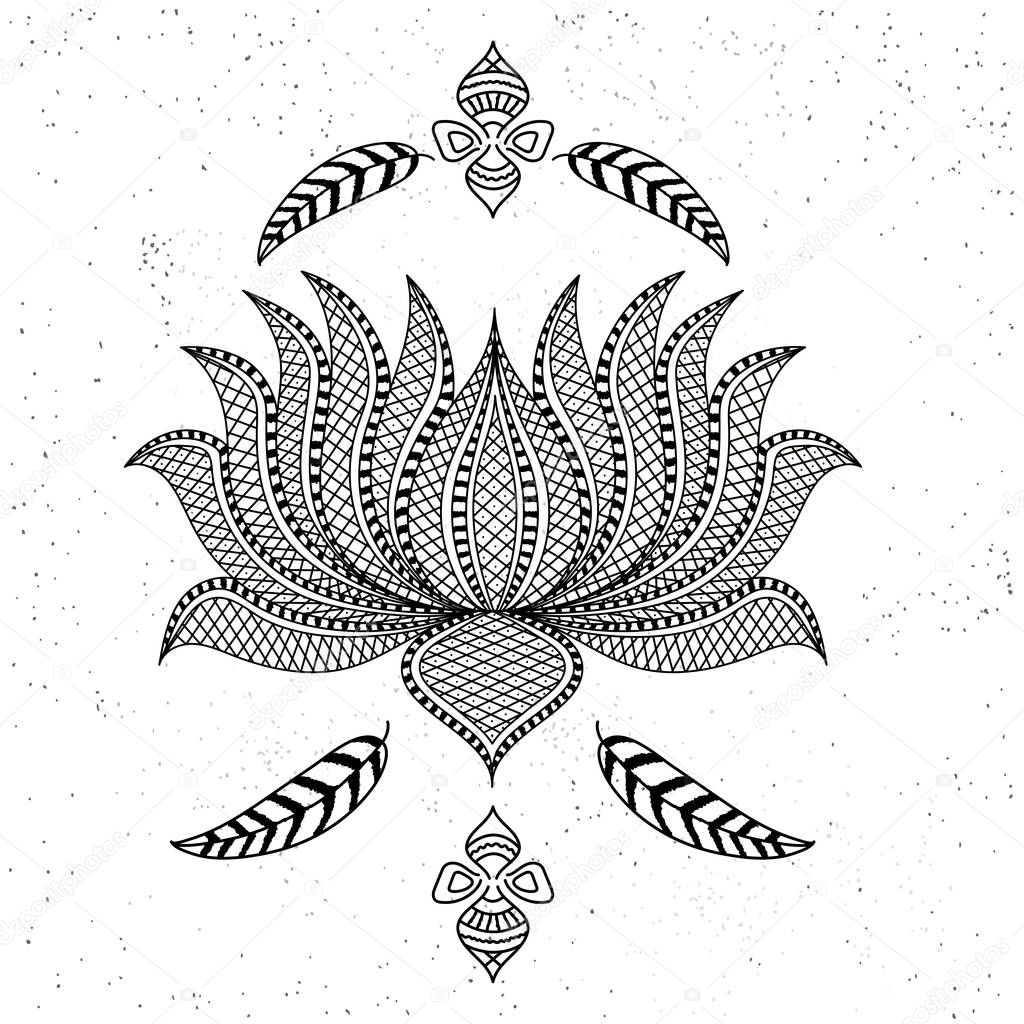 Mandala Lotusblume Zeichnen