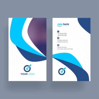 Ön ve arka sunum ile dikey kartvizit.