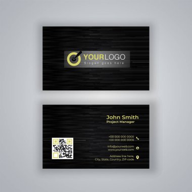 Ön ve arka sunum ile yatay kartvizit.