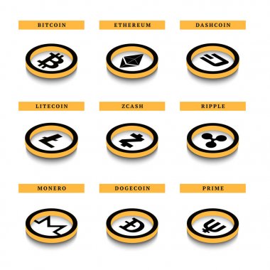 Cryptocurrencies kümesi.