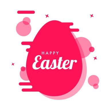 Mutlu Paskalya kavramı yumurta şeklinde pembe renkli.