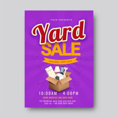 Garaj veya Bahçe satışı olay duyuru yazdırılabilir poster ya da banne