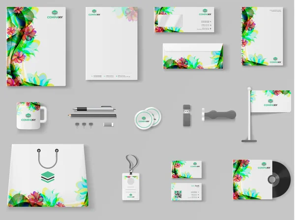 Branding zestaw makieta, Corporate identity makieta zestaw zawiera l — Wektor stockowy