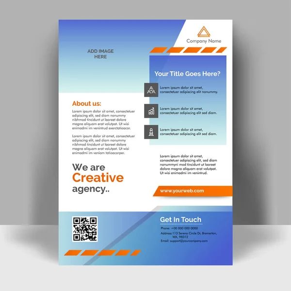 Kreativa flyer design. Corporate mallen layout presentation. B — Stock vektor