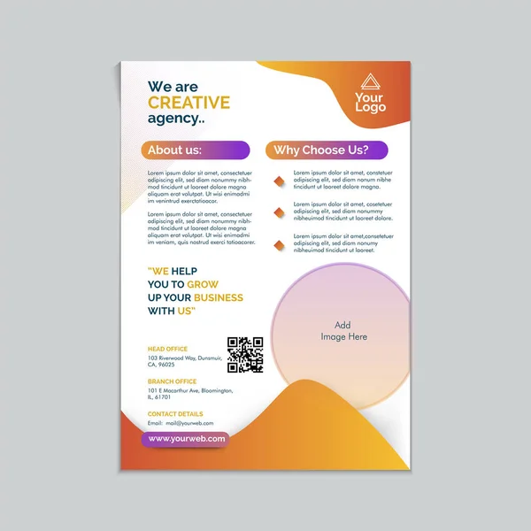 Kreatives Flyer-Design. Präsentation des Corporate Template Layouts. b — Stockvektor