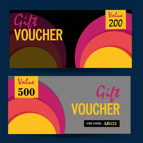 Gift voucher, certificate, discount card, or coupon template. — Stock Vector
