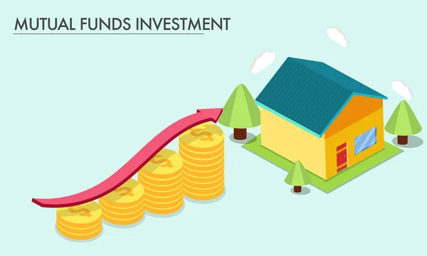 Concepto de inversión de fondos mutuos . — Vector de stock