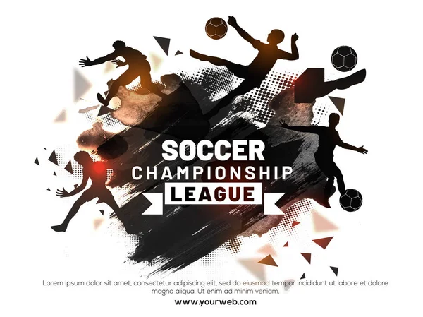 Soccer Championship League met multilple spelen van acties door soc — Stockvector