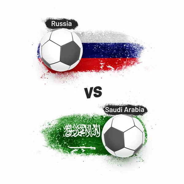 Russie 2018, championnat de football ligue, match entre la Russie v / — Image vectorielle