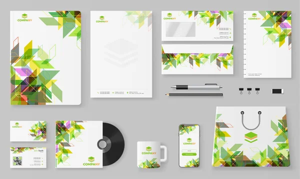 Identidad corporativa. Kit de marca profesional de negocios que incluye — Vector de stock