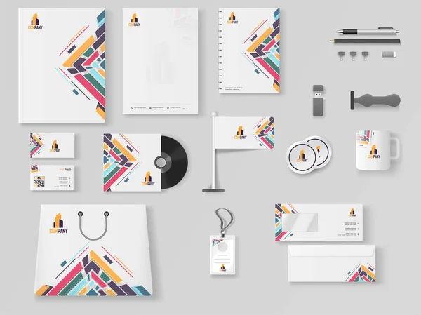 Identidade Corporativa. Profissional Business Branding Kit incluindo —  Vetores de Stock