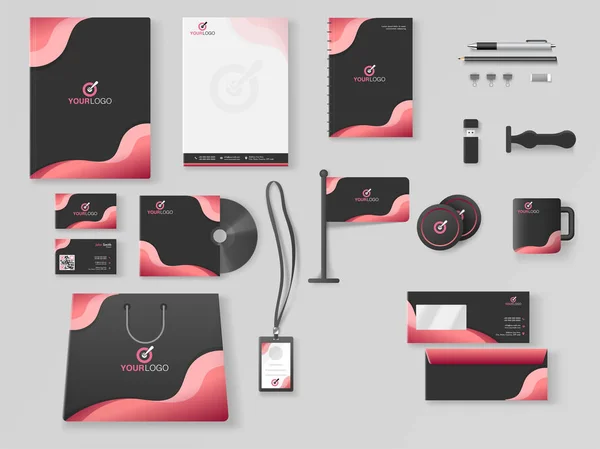 Corporate Identity. Professionelle Business Branding Kit einschließlich — Stockvektor