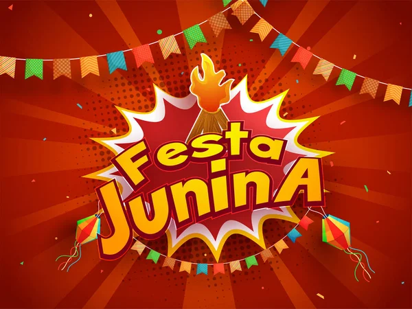 Festa Junina, üdülési háttér. — Stock Vector