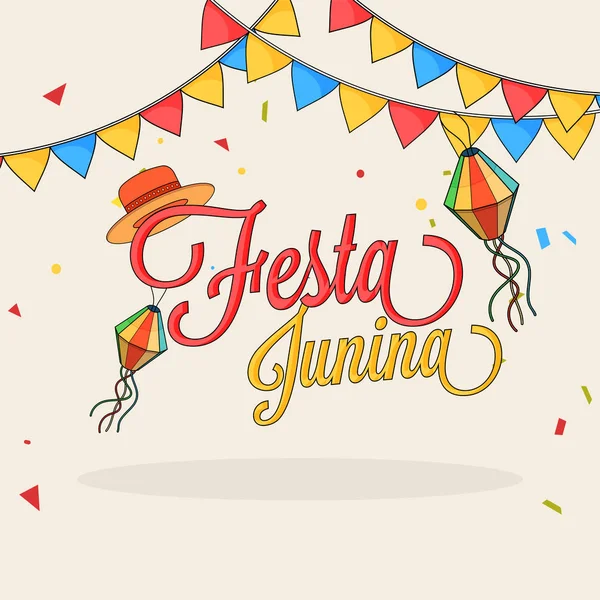 Festa Junina, Feiertags-Hintergrund. — Stockvektor