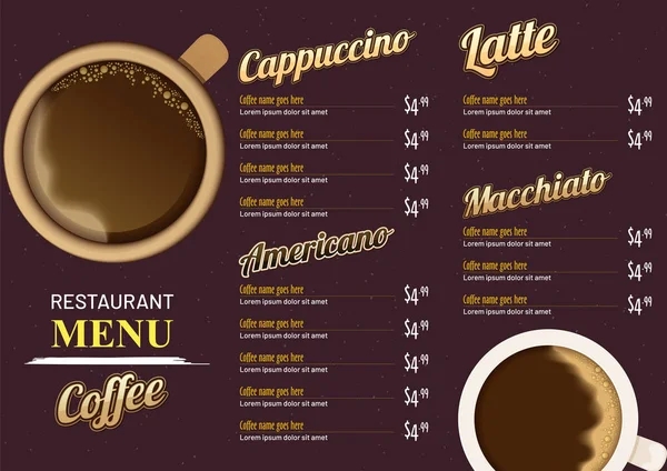 Restaurant cafe menu, template design. Food flyer. — Stock Vector