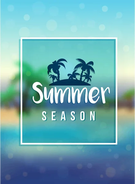 Summer Season Poster, Banner or Flyer Design with text space. — Stock Vector