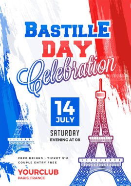 Mutlu Bastille günü kutlama arka plan.