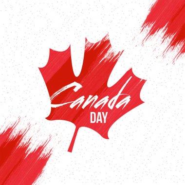 Mutlu Kanada günü kutlama arka plan ile akçaağaç yaprağı.