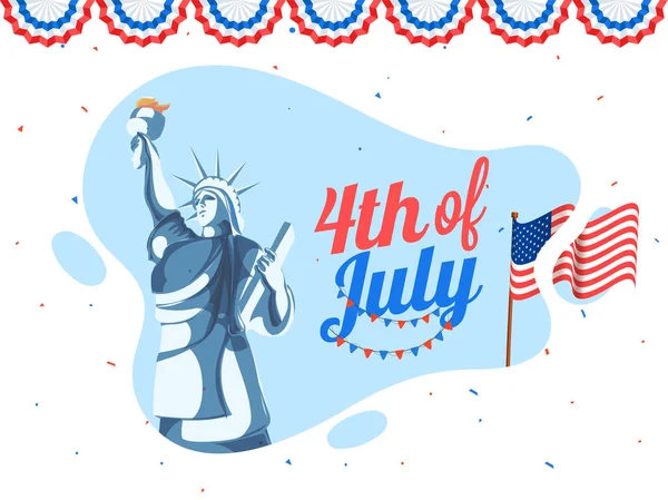 4 luglio, concetto di celebrazione del giorno dell'indipendenza americana con — Vettoriale Stock