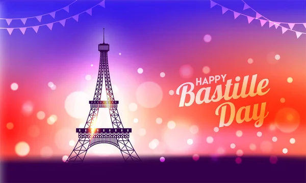 Щасливий день взяття Бастилії святкування фону. — стоковий вектор