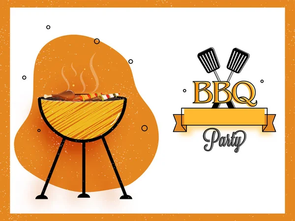 Barbecue Poster, Flyer, Template or Invitation Design. — Stock Vector