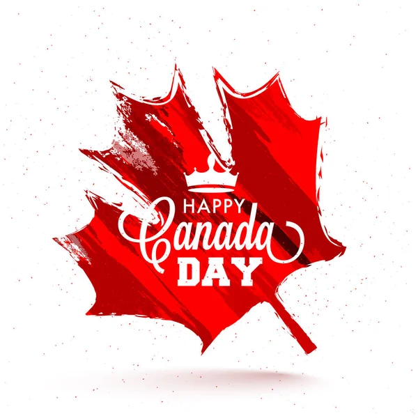 Happy Canada Day celebration background with maple leaf. — Stock Vector