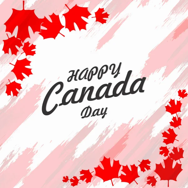 Εορτασμός ημέρας Καναδά με φύλλα σφενδάμου. — Διανυσματικό Αρχείο