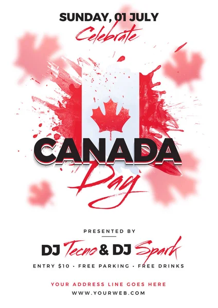 Happy Canada Day concetto di celebrazione con foglia d'acero . — Vettoriale Stock