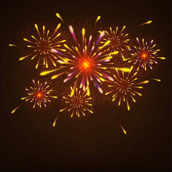 Colorful fireworks background. — Stock Vector