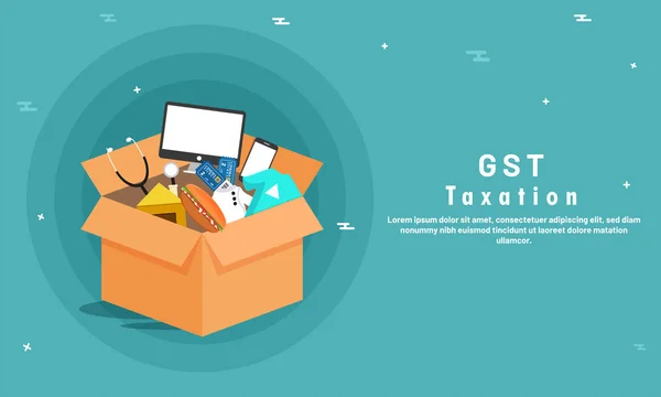 Concepto de Buen Impuesto al Servicio (GST) . — Vector de stock