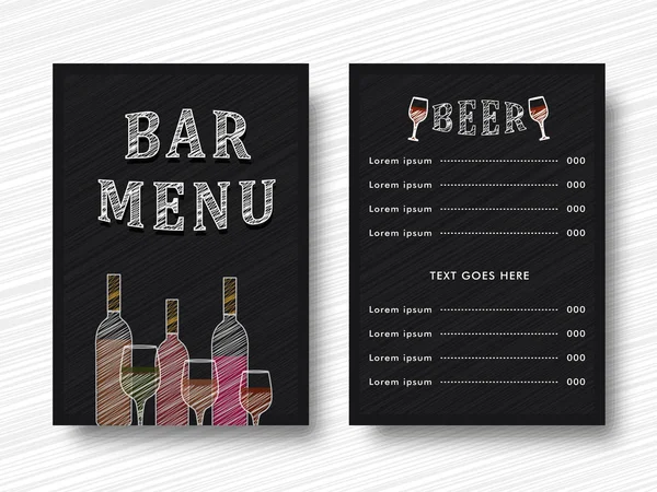 Design de cartão de menu de restaurante criativo . —  Vetores de Stock