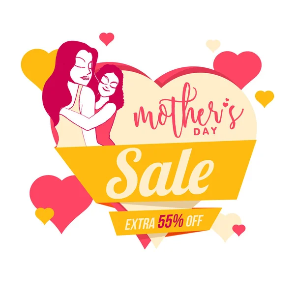 Design de banner de venda para a celebração do Dia das Mães Feliz . — Vetor de Stock