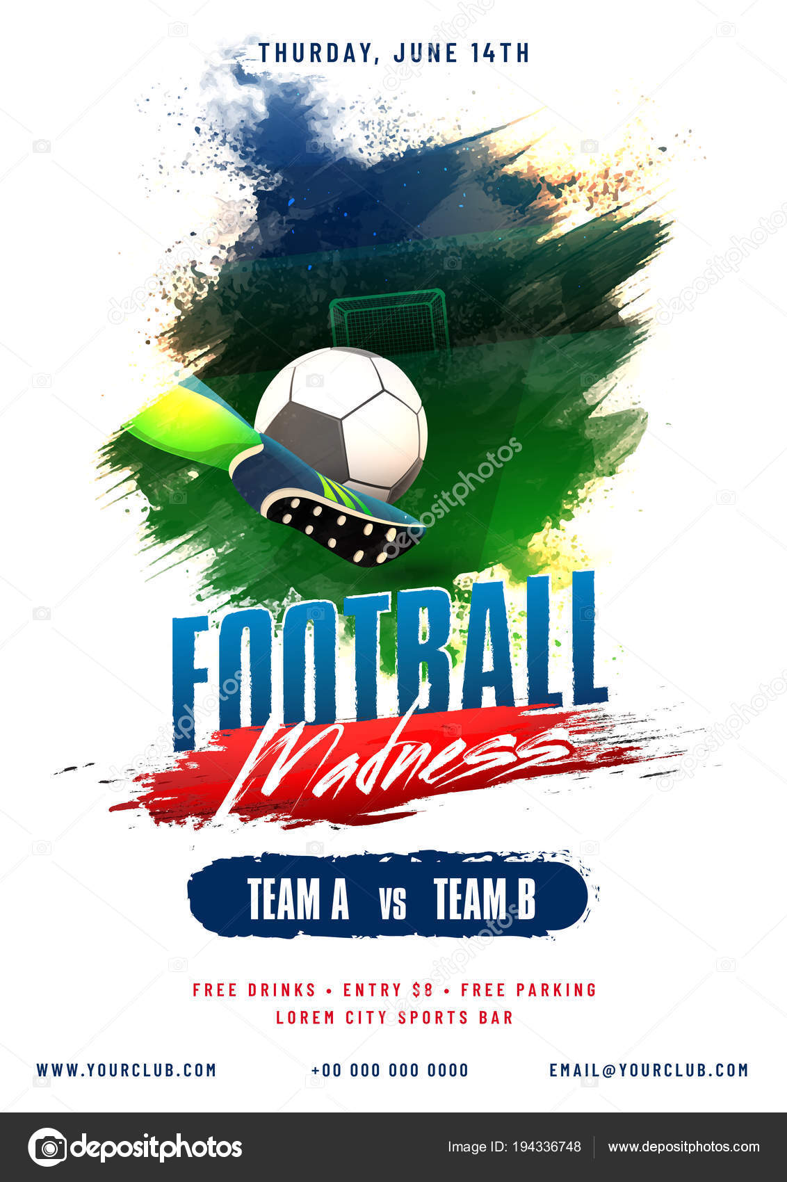 Affiche tournoi de football  Baseball cards, Cards, Flyer