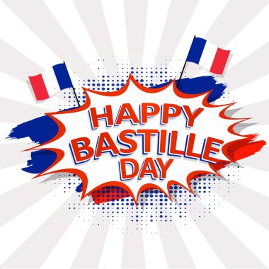 4 Temmuz, Bağımsızlık günü kavramı Özgürlük heykeli ile yüz, mavi zemin üzerine balonlar.