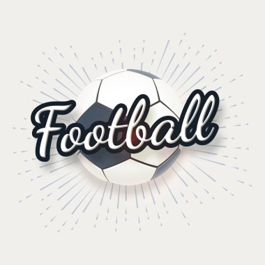 Futbol beyaz arka plan üzerinde metin elegent metin ile.