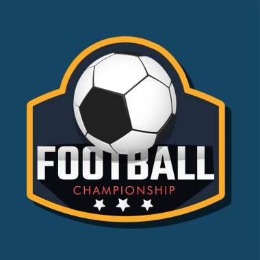 Futbol topu ile mavi arka plan üzerinde şık metin.